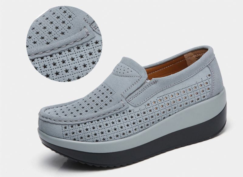 Beth M8 Dames Zachte Platform Schoenen - Olie