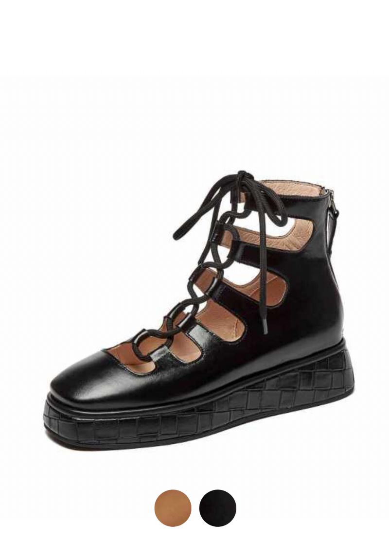 Betsey Dames Platform Zwarte Schoenen