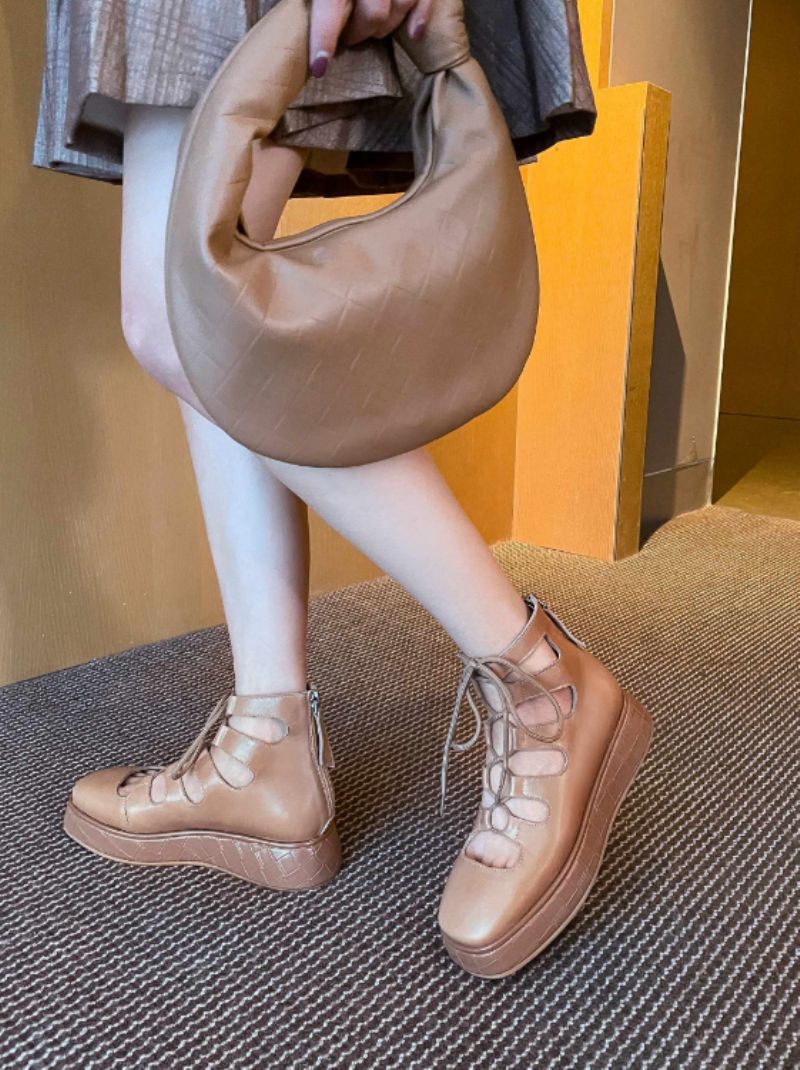 Betsey Dames Platform Zwarte Schoenen - Zwart