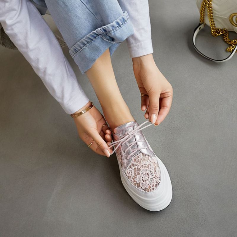 Bette Dames Platform Sneaker - Roze