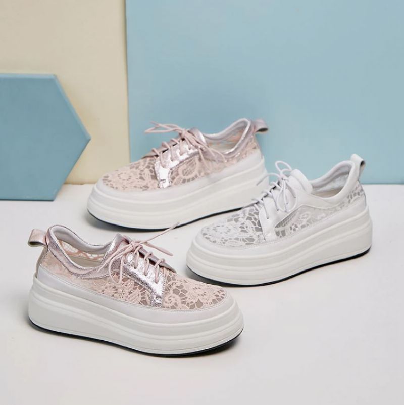 Bette Dames Platform Sneaker - Roze