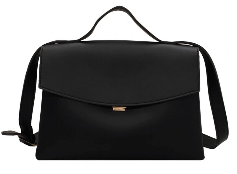 Bianco Dames Kleine Leren Crossbody Handtas - Zwart