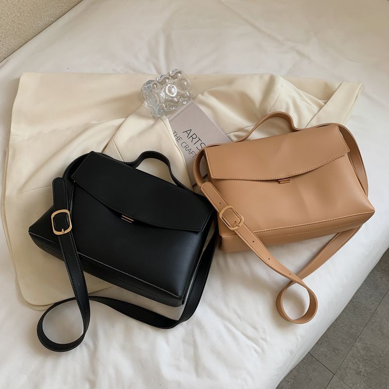 Bianco Dames Kleine Leren Crossbody Handtas - Zwart