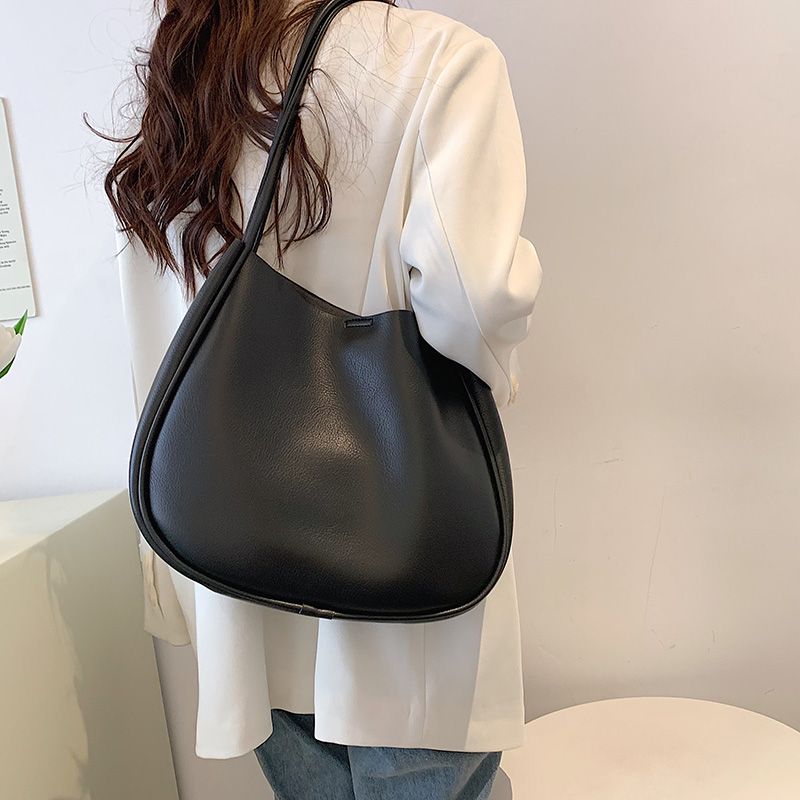Bilin Dames Leren Bucket Shoulder Handtas - Groen