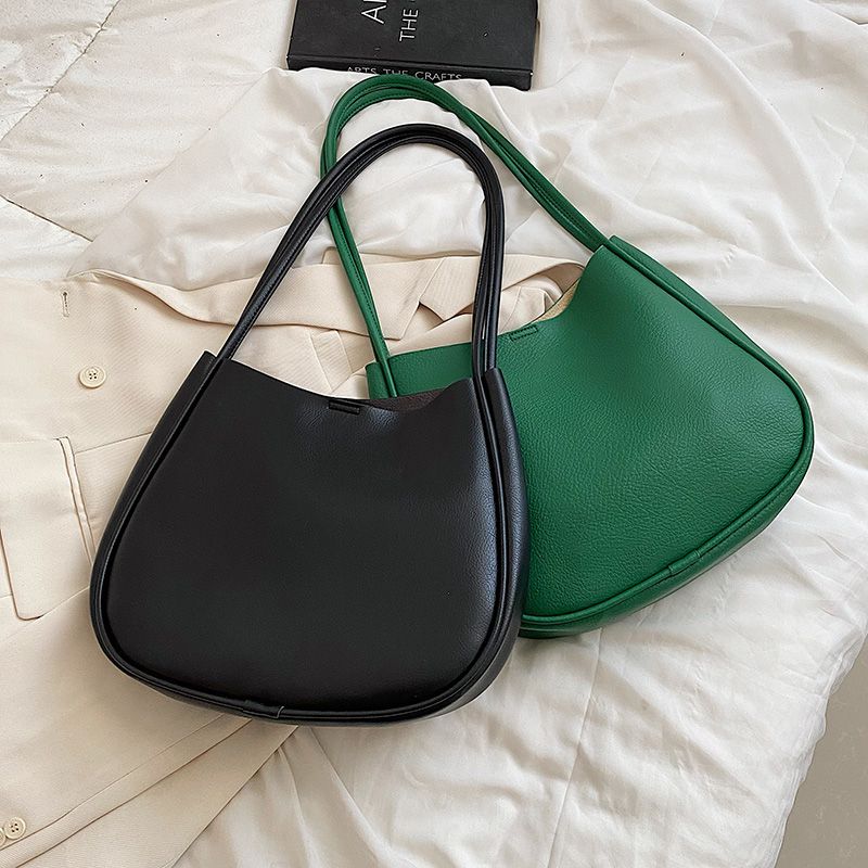 Bilin Dames Leren Bucket Shoulder Handtas - Groen