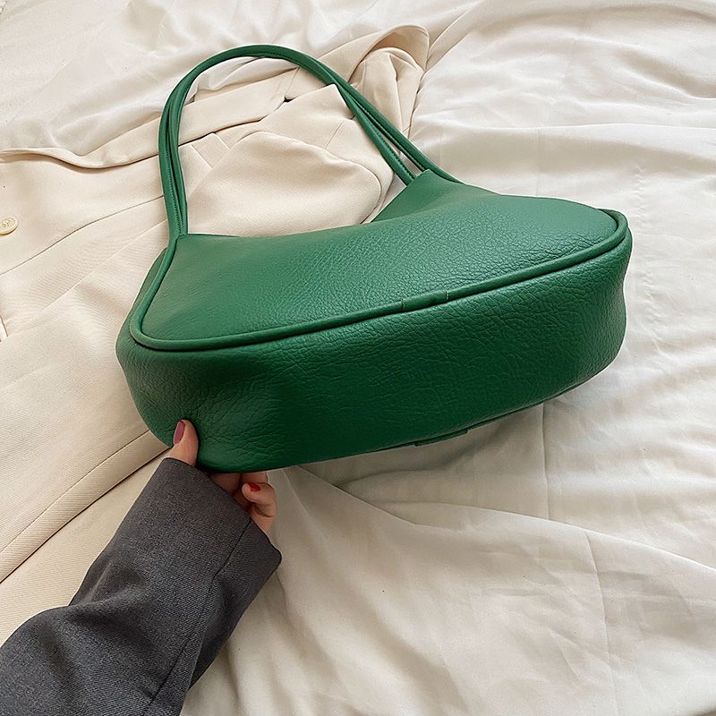 Bilin Dames Leren Bucket Shoulder Handtas - Groen