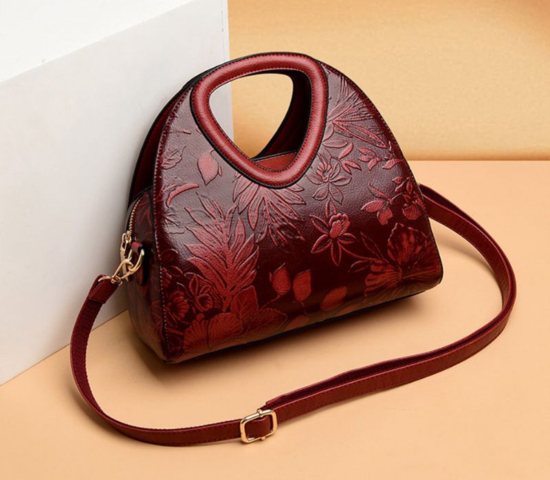 Billy Luxe Handtas Voor Dames Van Hoogwaardig Leer - Rood