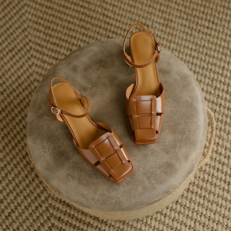 Bilma Casual Sandaal Van Echt Leer Voor Dames - Beige