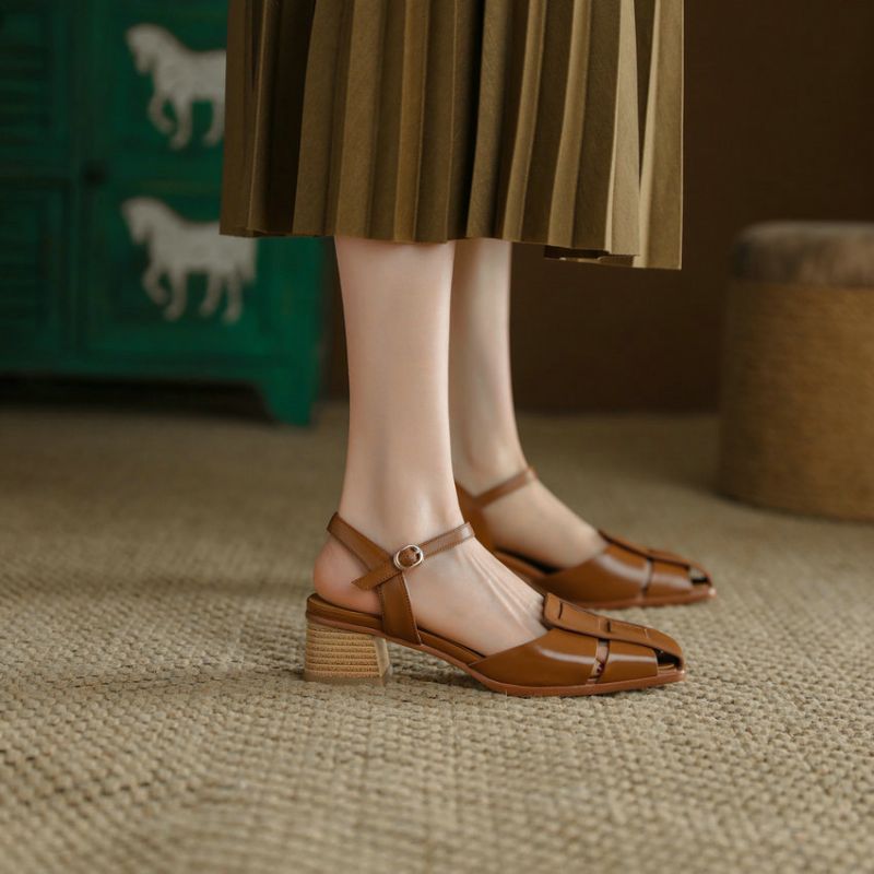 Bilma Casual Sandaal Van Echt Leer Voor Dames - Beige