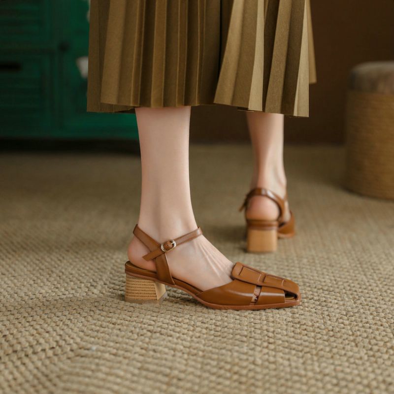 Bilma Casual Sandaal Van Echt Leer Voor Dames - Beige
