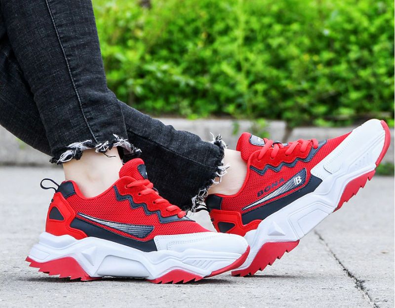 Biondi Dames Mode Sneaker - Lichtgrijs Roze