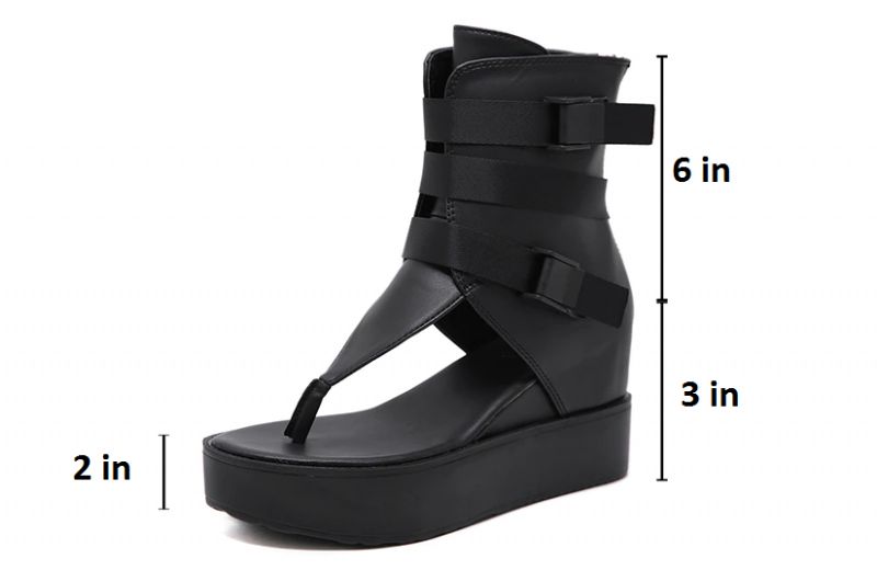 Birny Dames Wedge Sandalen - Zwart