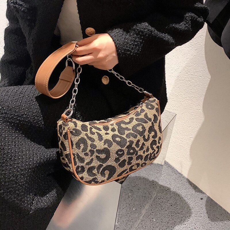 Bonnet Dames Kleine Schouder Handtas - Luipaardpatroon