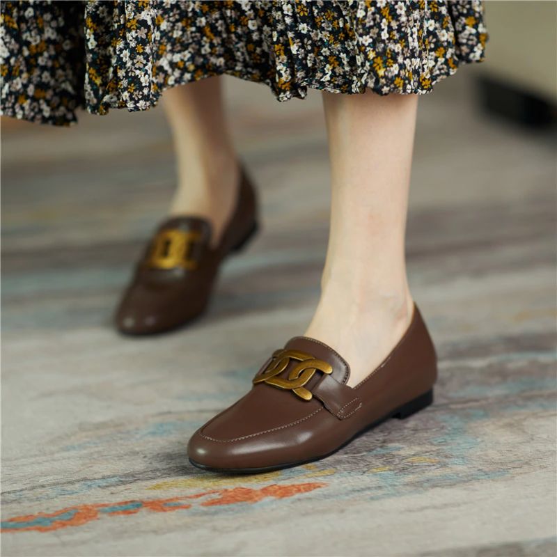 Borda Dames Platte Loafer Schoenen - Zwart