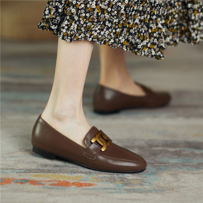 Borda Dames Platte Loafer Schoenen - Zwart