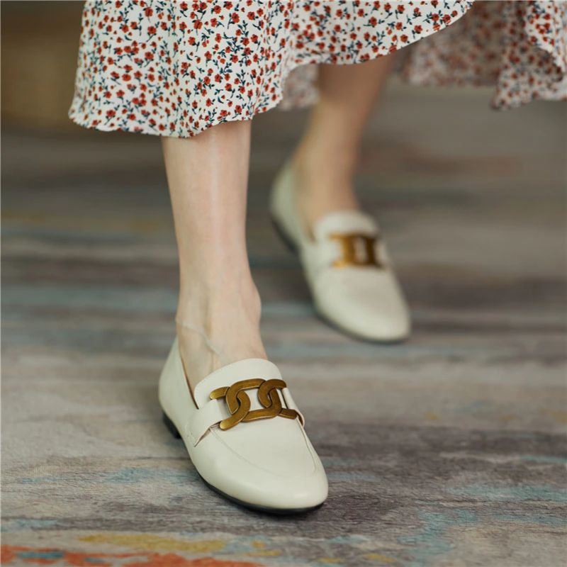 Borda Dames Platte Loafer Schoenen - Zwart
