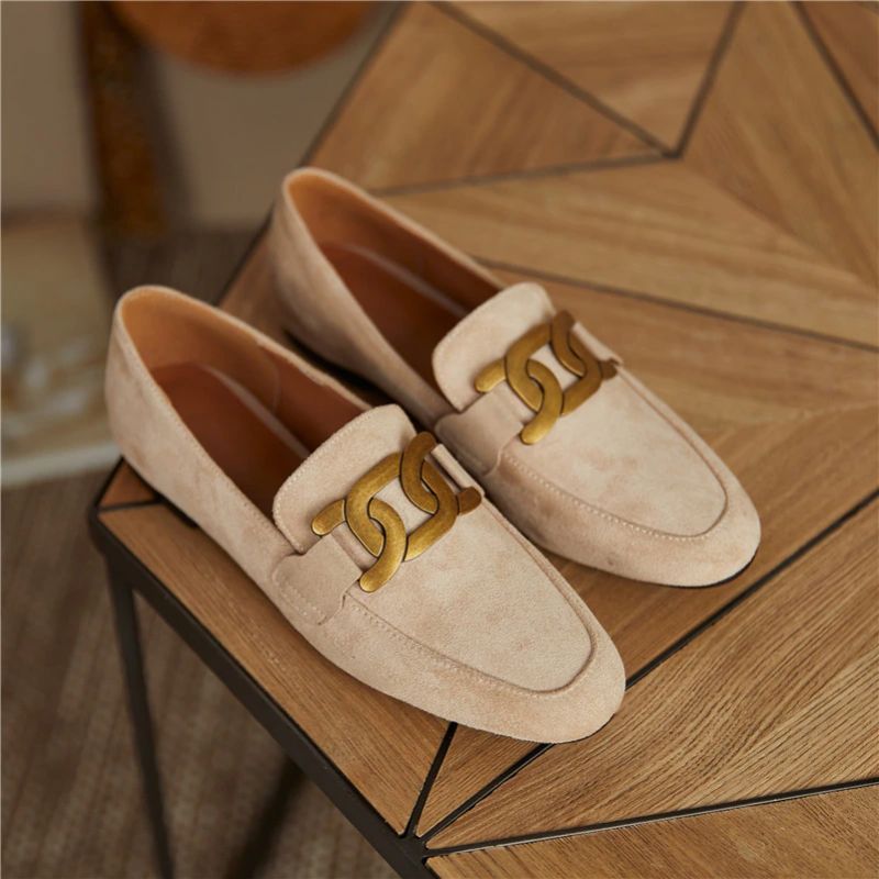 Borda Dames Platte Loafer Schoenen - Zwart