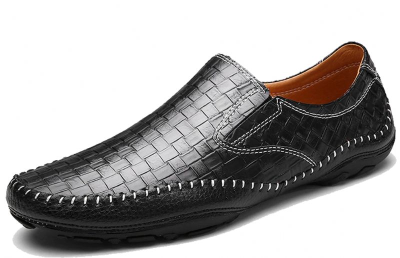 Borgon Heren Loafers Casual Schoenen - Zwart
