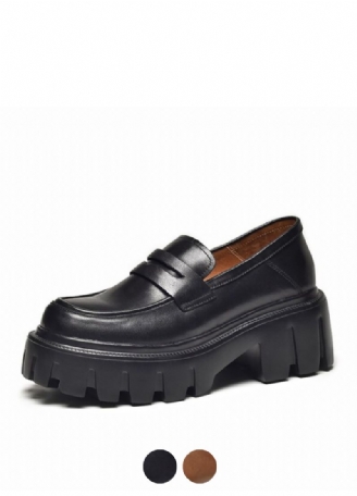 Borys Dames Leren Platform Loafer Schoenen