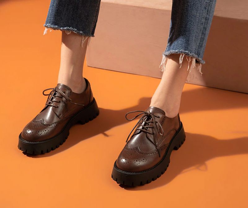 Boston Dames Oxford Schoenen - Zwart