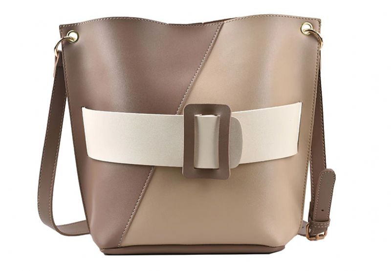 Brando Dames Leren Schouder Handtas - Kaki