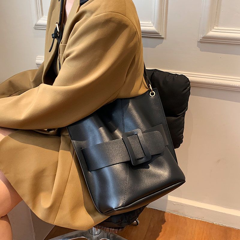 Brando Dames Leren Schouder Handtas - Kaki