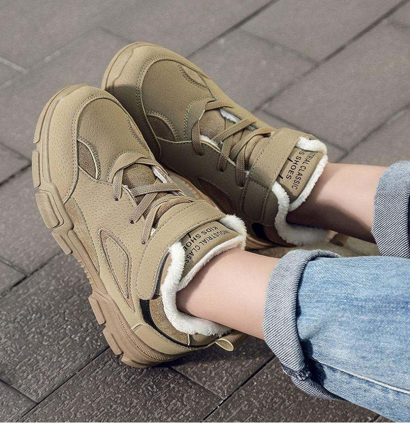 Brandon Jongens Warme Sneaker - Bruin Bont