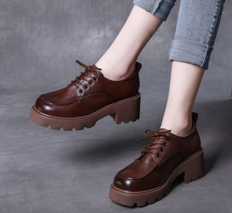 Bridges Dames Platform Schoenen - Bruin