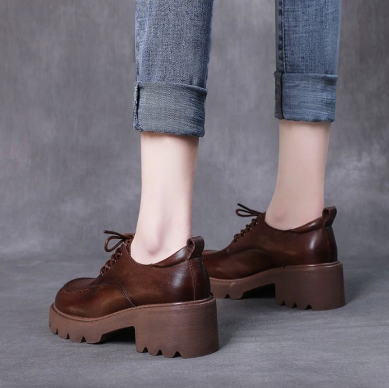 Bridges Dames Platform Schoenen - Bruin