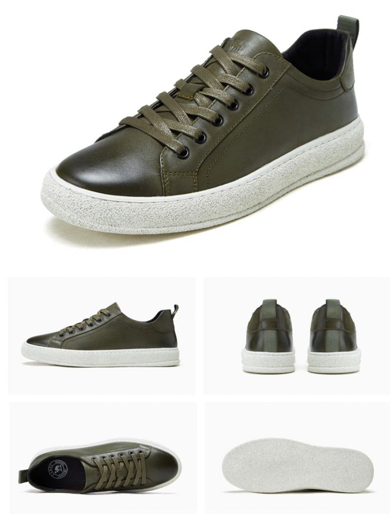 Briggs Heren Casual Sneaker - Olijfgroen