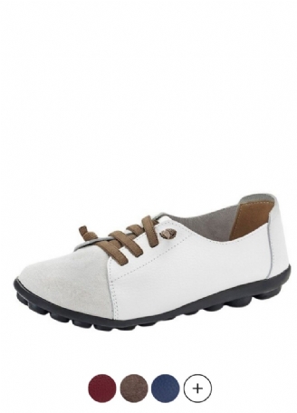 Britany Dames Veterschoenen Leren Loafer Schoenen