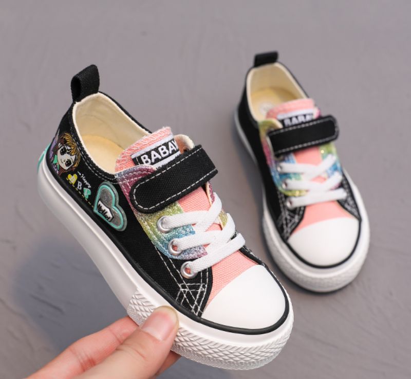 Britany Meisjes Casual Sneaker - Zwart