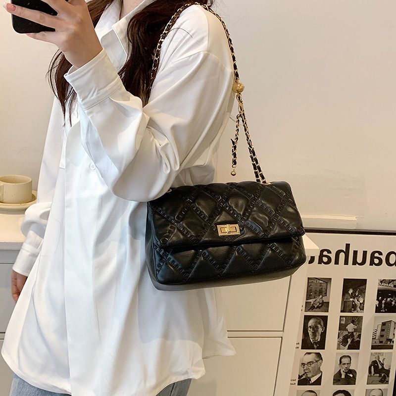 Brito Dames Leren Flap Schouder Handtas - Groot Wit