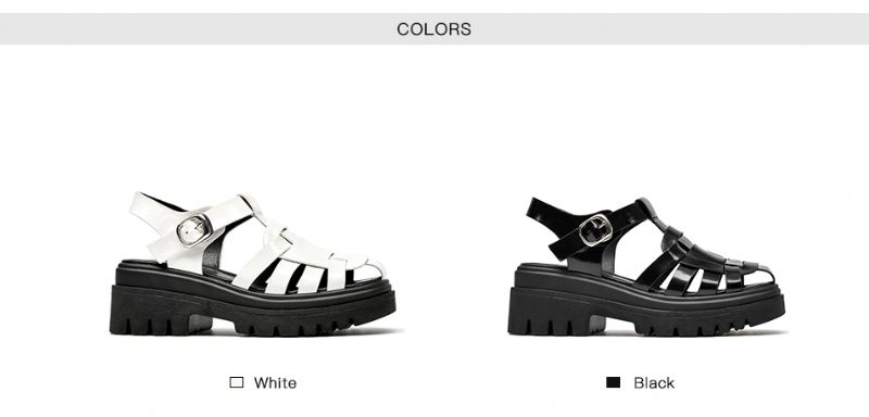 Brussel Dames Sandaal Platform Schoenen - Zwart