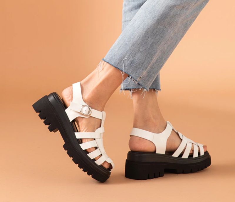Brussel Dames Sandaal Platform Schoenen - Zwart