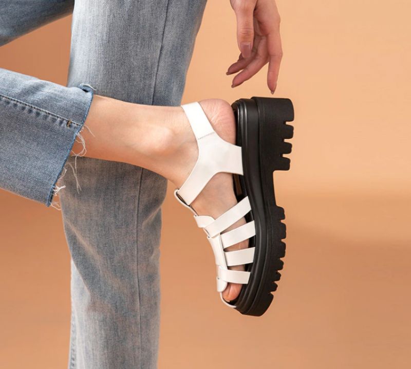 Brussel Dames Sandaal Platform Schoenen - Zwart