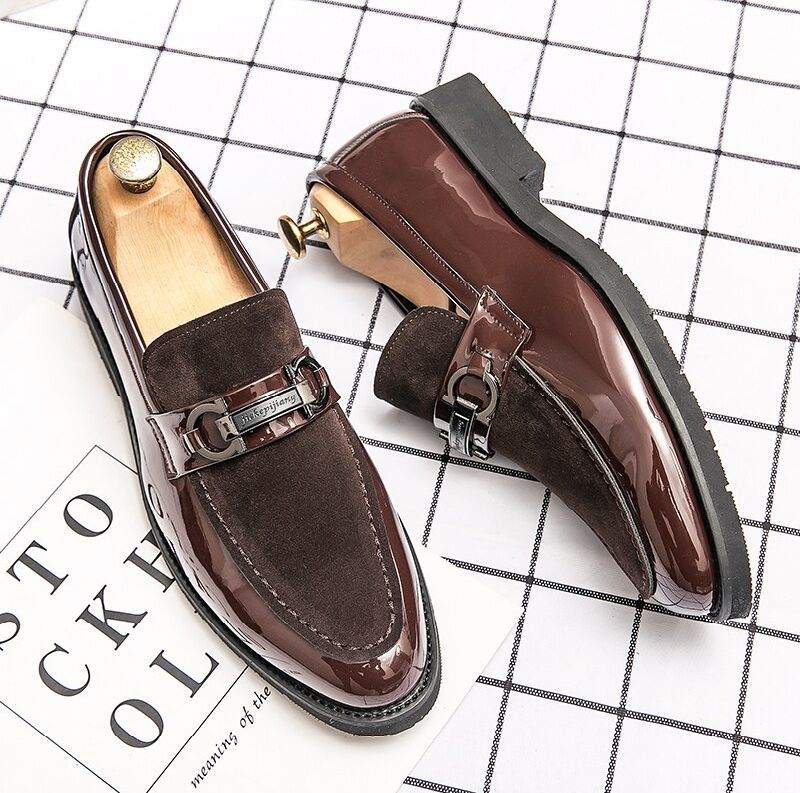 Bruyne Heren Leren Dress Schoenen - Zwart