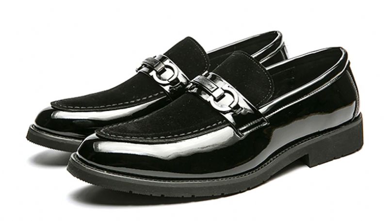 Bruyne Heren Leren Dress Schoenen - Zwart