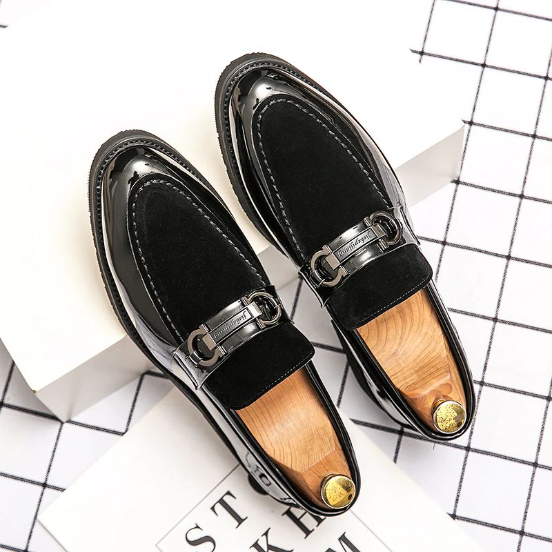 Bruyne Heren Leren Dress Schoenen - Zwart