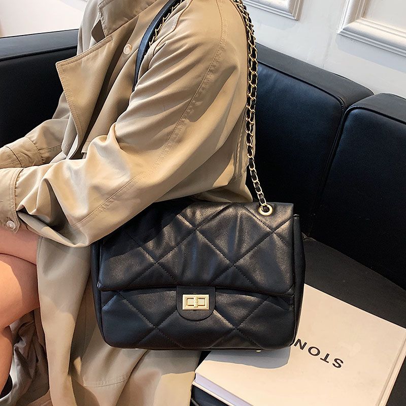 Bubble Dames Grote Leren Crossbody Tassen - Bruin
