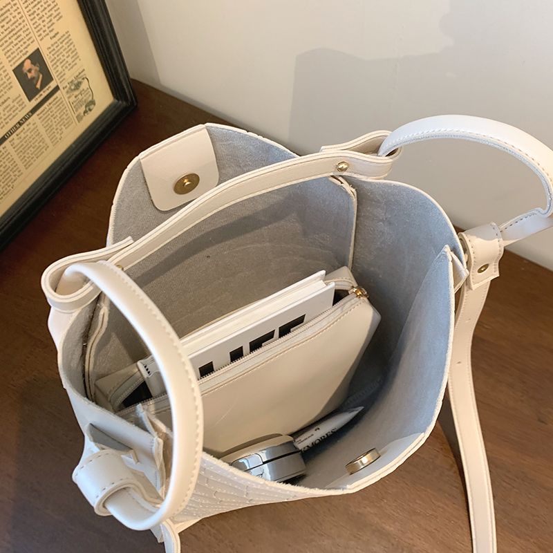 Buitron Dames Leren Crossbody Handtas - Beige