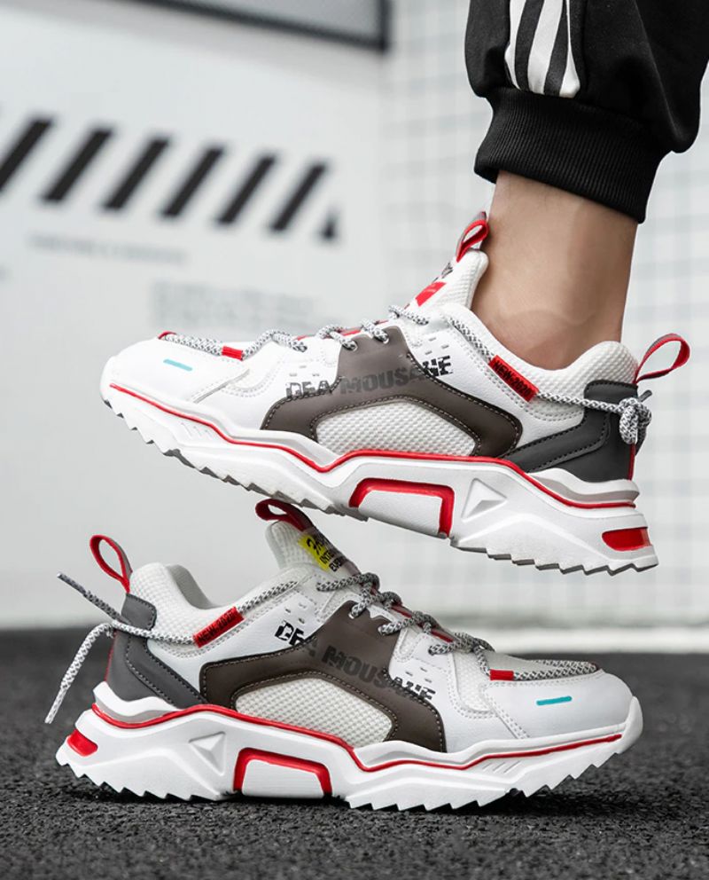 Bumble Heren Mode Sneakers - Wit