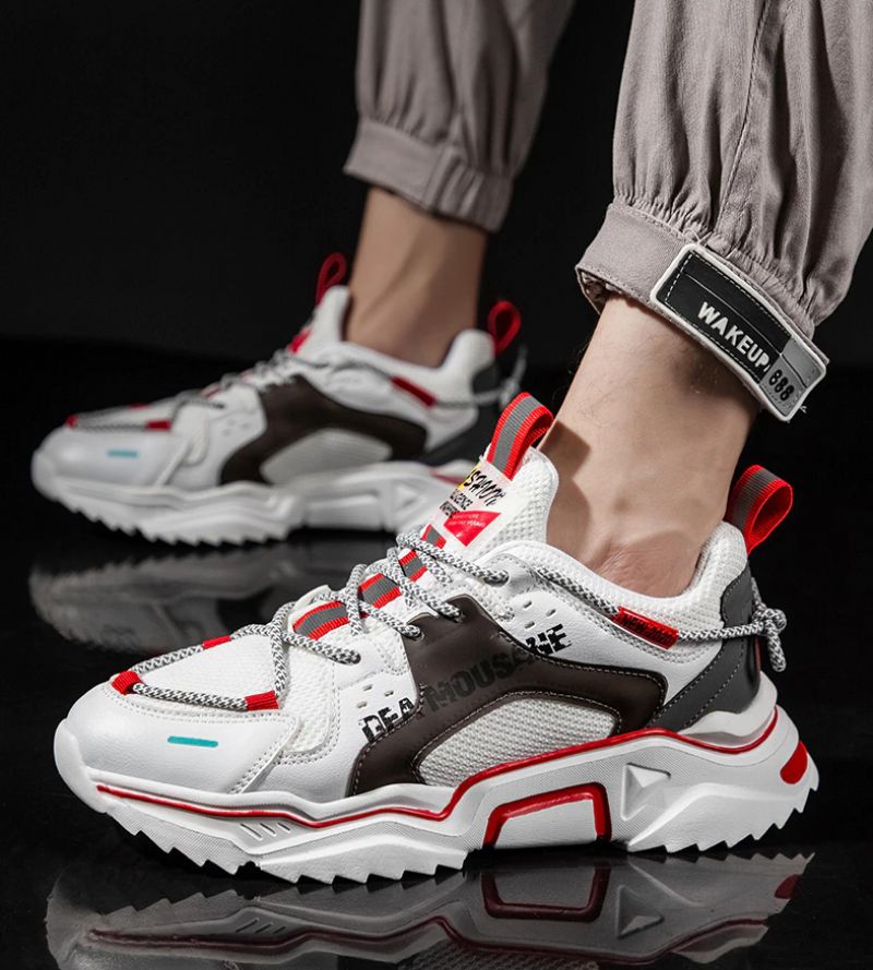 Bumble Heren Mode Sneakers - Wit
