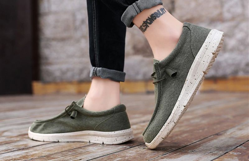 Burns Heren Loafers Zomerschoenen - Kaki