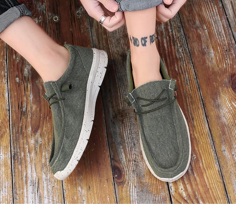 Burns Heren Loafers Zomerschoenen - Kaki