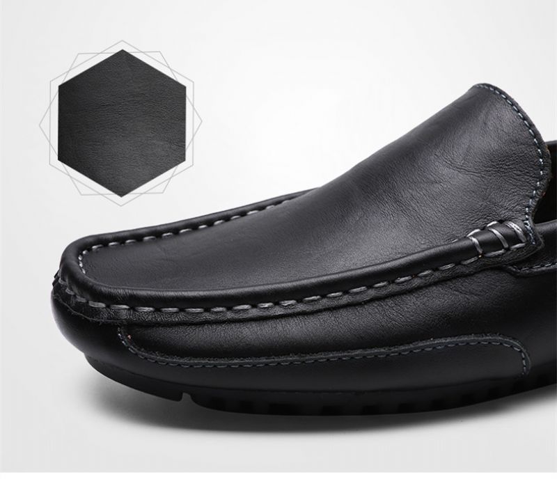 Buster Heren Loafers Casual Schoenen - Zwart