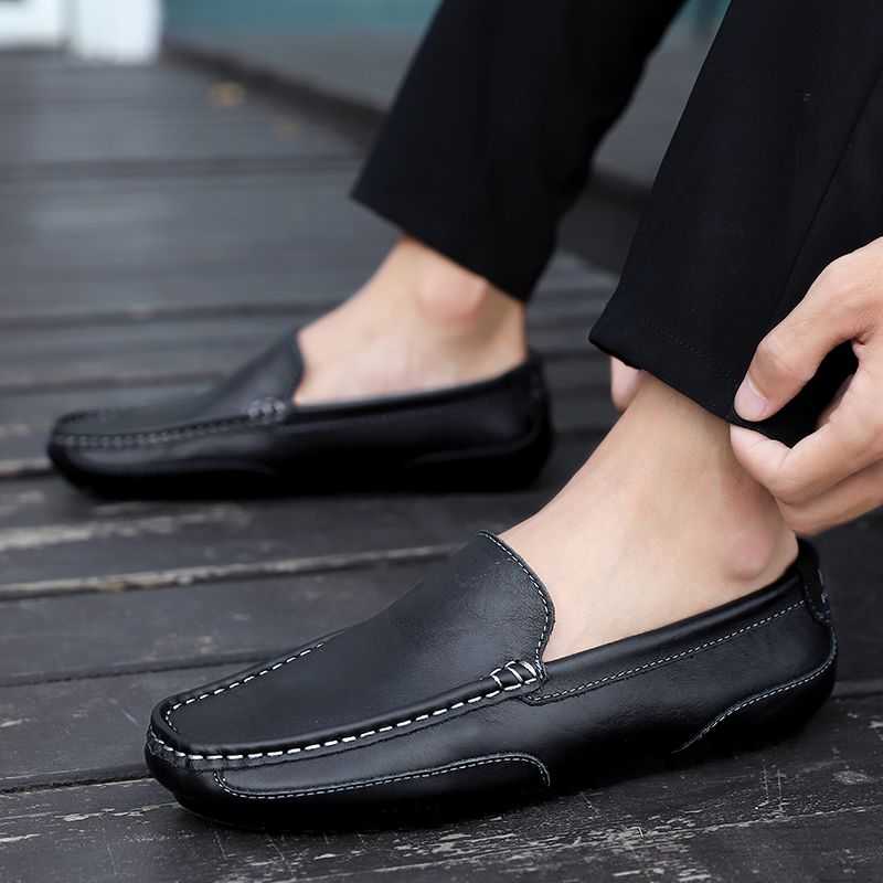 Buster Heren Loafers Casual Schoenen - Zwart