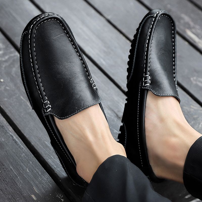 Buster Heren Loafers Casual Schoenen - Zwart