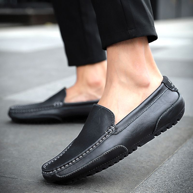 Buster Heren Loafers Casual Schoenen - Zwart