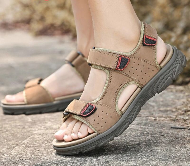 Cacique Heren Wandelsandaal - Kaki